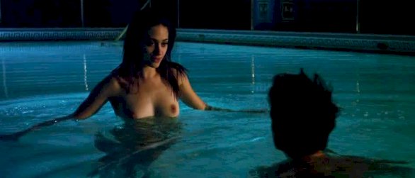 Emmy Rossum Nude In A Pool From Shameless The Nip Slip