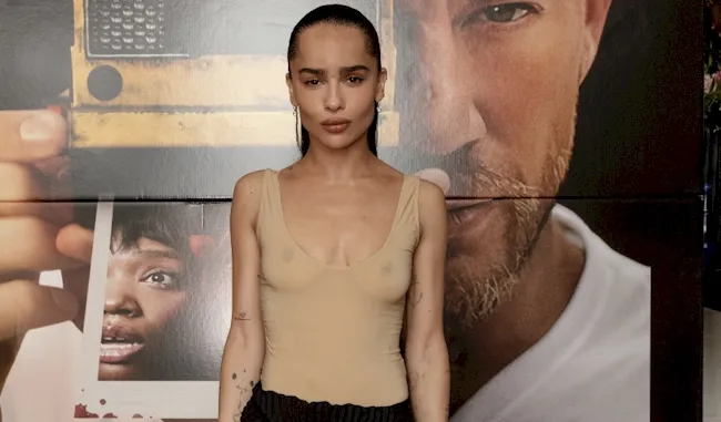 Zoe Kravitz see through to nipples