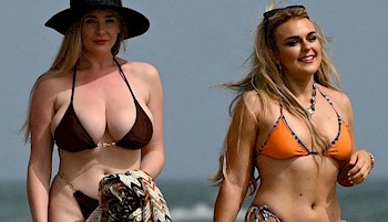 350px x 201px - Tallia Storm and Bethany Lily at the Beach Together! - The Nip Slip