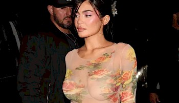 350px x 201px - Kylie Jenner in a Sexy Sheer Dress! - The Nip Slip