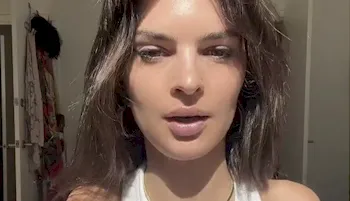 Emily Ratajkowski Makeup Tutorial in a See Through Top!