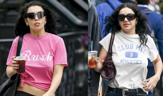 Charli XCX Braless in New York City!