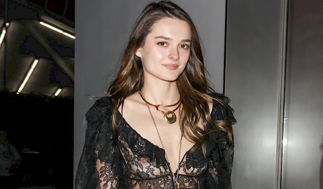 Charlotte Lawrence Nipples in a See Through Top!