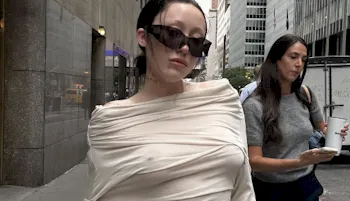 Noah Cyrus Braless in New York City!