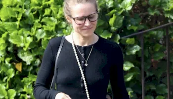 Kristen Bell Nipple Pokies in a Black Top!