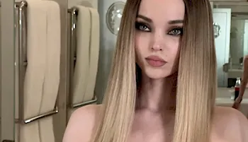 Dove Cameron Topless Selfie Ruined by Hair!