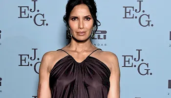 Padma Lakshmi braless in a dress