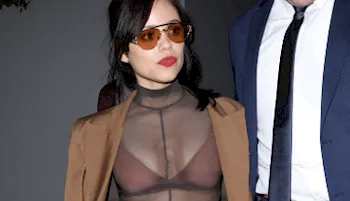 Jenna Ortega cleavage in a bra