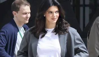 Kendall Jenner Braless on a Commercial Shoot With L’Oreal!